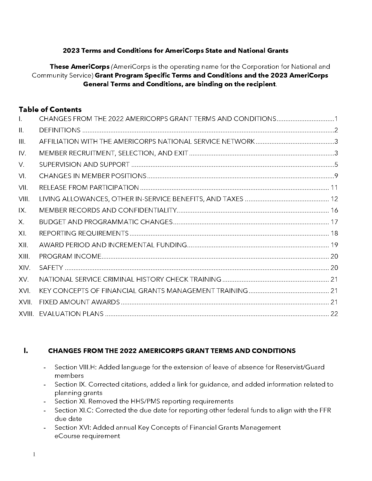 agreement to terms and conditions of change